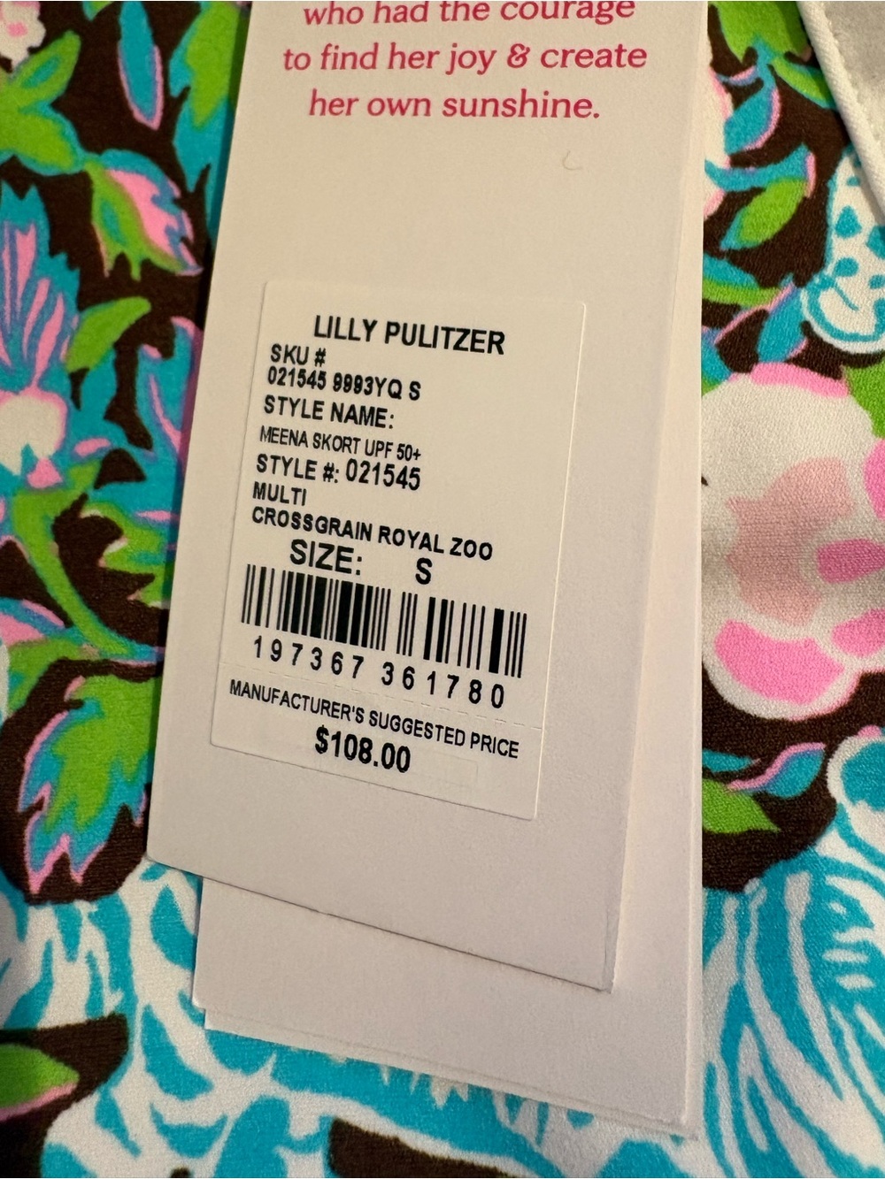 Lilly Pulitzer MEENA SKORT MULTI CROSSGRAIN ROYAL ZOO - Picture 6 of 6